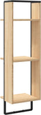 vidaXL - Wandrek - 3-laags - 30x25x100 - cm - bewerkt - hout - sonoma - eikenkleurig