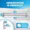 LOBUX® - Handdoekstang - 80 cm roestvrij staal dubbel - zonder boren