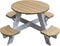 AXI UFO Picknicktafel - Rond - Voor 4 kinderen - Bruin/Wit - 120x120x56cm