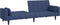 vidaXL - Slaapbank - 2-zits - met - 2 - kussens - stof - blauw