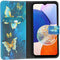 iMoshion Hoesje Geschikt voor Samsung Galaxy A14 (5G) Hoesje Met Pasjeshouder - iMoshion Design Softcase Bookcase - Blauw / Blue Butterfly