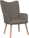 vidaXL Relaxstoel met voetenbank stof taupe