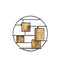 Iron Round Wall Rack with Wooden Shelf 80