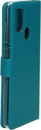 Mobiparts Galaxy A21s (2020) - Wallet Case - Saffiano motief - Turquoise