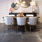 Richmond Interiors Eettafel Blackbone brass ovaal 230 (Black rustic)