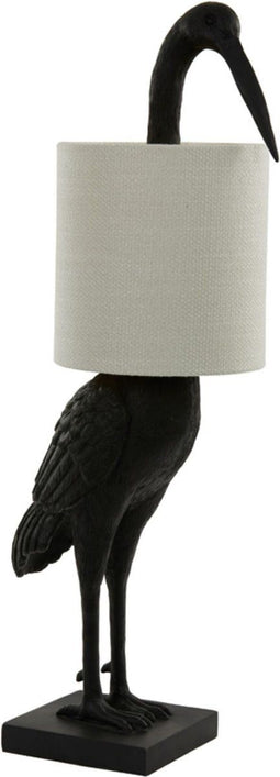 Light & Living Tafellamp Crane - Zwart/Crème - 33x30x76,5cm - Modern