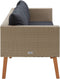 vidaXL - Tuinbank - 3-zits - met - kussens - poly - rattan - beige