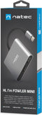 Natec Fowler Mini - USB Hub - 1x HDMI 1x USB 3.2 Gen1 type-C - Grijs