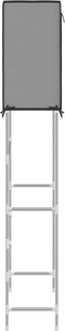 vidaXL - Opbergrek - voor - boven - wasmachine - 2-laags - 71x29,5x170,5 - cm - grijs