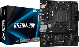 ASRock B550M-HDV - Micro-ATX Moederbord - AMD B550 Chipset - Socket AM4 - Tot 64 GB DDR4