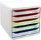 Exacompta-Bureauladeblok-Big-Box-Plus-Black-Office-met-5-lades-wit