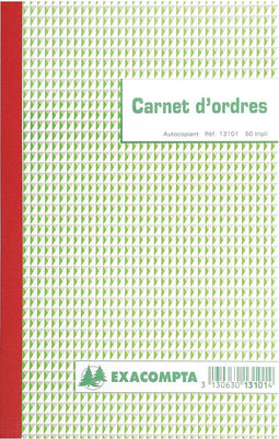 Exacompta commandes / bestellingen, ft 21 x 18 cm, tweetalig, tripli (50 x 3 vel)