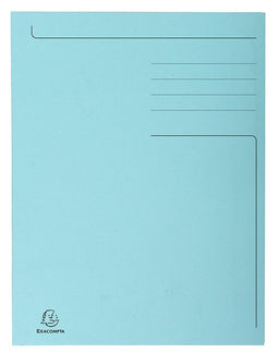 Exacompta - Dossiermap exacompta forever a4 3 kleppen 280gr blauw | 50 stuks