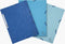 Exacompta elastomap uit karton, ft A4, 3 kleppen, set van 3 stuks in 3 tinten blauw (Oceaan)
