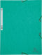 Exacompta elastomap uit karton, ft A4, 3 kleppen, set van 3 stuks in 3 tinten groen (Natuur)