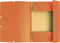 Exacompta elastomap uit karton, ft A4, 3 kleppen, set van 3 stuks in 3 tinten oranje (Zon)