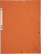 Exacompta elastomap uit karton, ft A4, 3 kleppen, set van 3 stuks in 3 tinten oranje (Zon)
