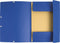 Exacompta elastomap uit karton, ft A4, 3 kleppen, set van 3 stuks in 3 tinten blauw (Oceaan)