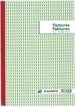 Exacompta factuurboek formaat 21 x 297 cm tweetalig tripli (50 x 3 vel)