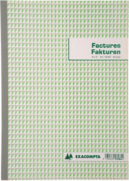 Exacompta factuurboek, ft 29,7x21 cm, tweetalig, dupli (50 x 2 vel)