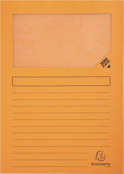 Exacompta Insteekmappen met venster - Oranje A4 25 stuks
