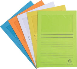 Exacompta L-map Forever, voor ft A4, pak van 25 stuks, geassorteerde pastelkleuren