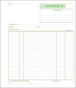 Exacompta leveringen, ft 21 x 18 cm,dupli, verticaal, franstalig