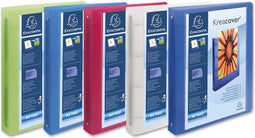 Exacompta Personaliseerbare ringmap Kreacover 2 ringen 5 geassorteerde kleuren: turkoois groen roo...