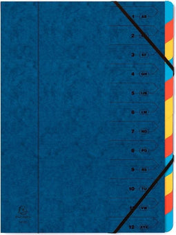 Exacompta Sorteermap 12-delig blauw