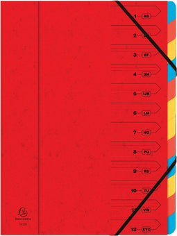 Exacompta Sorteermap 12-delig rood