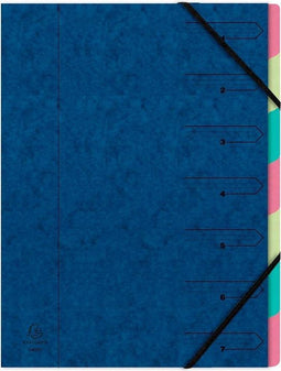 Exacompta Sorteermap 7-delig blauw