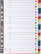 Exacompta tabbladen voor ft A4, uit PP, van A tot Z, 20 tabs, met indexblad, geassorteerde kleuren