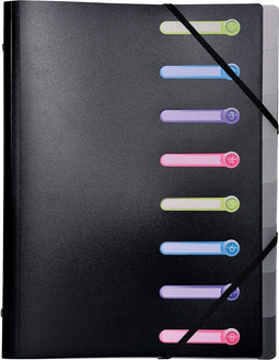 Exacompta Voorordner Exacase zwart 8 vakken