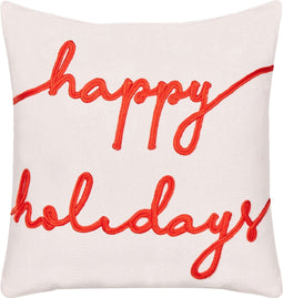 EXACUM - Sierkussen - Wit/Rood - Fluweel