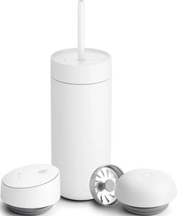 Thermosbeker - Fellow - Drinkfles - Waterfles - Carter "Move" 3in1 - Wit - 473ml - (thermos - koffie to go beker)