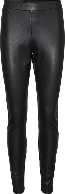 VERO MODA VMGAYA MR PL LEGGING - PU legging - Vegan leather - Zwart