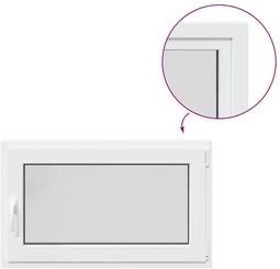 vidaXL - Kelderraam - "RISOR" - 100x60 - cm - draai-kiep - DIN - rechts - wit