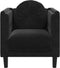 Fauteuil met kussen fluweel zwart