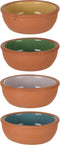 Excellent Houseware 4x tapas schaaltjes - 150 ml - terracotta 10 x 4 cm