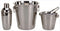 Excellent Houseware Bar set RVS 4 delig: wijnkoeler, shaker, ijsemmer en tang - OP = OP