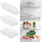 Excellent Houseware Koelkast/keuken organizer bakken set 3x stuks - transparant - kunststof - groente lades
