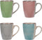 Excellent Houseware koffie/thee mokken - 4x - aardewerk - 360 ml