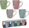 Excellent Houseware koffie/thee mokken - 4x - aardewerk - 360 ml