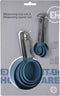 Excellent Houseware Maatschepjes/maatlepeltjes set - 2x stuks - blauw