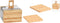 Excellent Houseware - Onderzetters voor glazen - 6st - bamboo - 9x9 cm