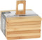 Excellent Houseware - Onderzetters voor glazen - 6st - bamboo - 9x9 cm
