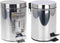Excellent Houseware Pedaalemmer - vuilnisbak - 3 liter - zilver - RVS - 17 x 25 cm
