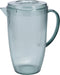 Excellent Houseware Sapkan/schenkkan karaf met deksel - 2.5 liter/2500 ml - transparant groen - kunststof - 27 cm