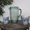 Excellent Houseware Sapkan/schenkkan karaf met deksel - 2.5 liter/2500 ml - transparant groen - kunststof - 27 cm