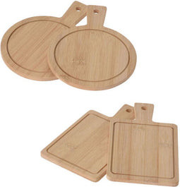Excellent Houseware Serveerplank bamboe set a 2 stuks